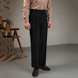 High Waist Straight No Ironing Wide Leg Trousers