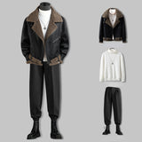 Men's Retro Pu Leather Casual Business Jacket