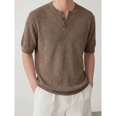 Breathable Casual Lyocell-Linen T-Shirt