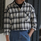 Men's Pure Cotton Casual Plaid Jacket