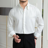 Casual Jacquard Long Sleeve Shirt