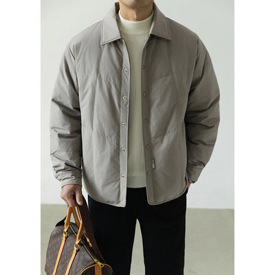 Collared Casual Lightweight Down Jacket