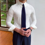 Men's Business Formal Long Sleeve Casual Button-Down Shirt