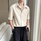 Drapey Casual Ice-Silk Short-Sleeve Shirt