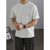 Men's Premium Breathable T-Shirt Soft Solid Color Crew Neck Casual Tee