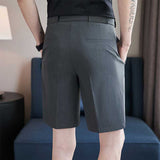 Men's Straight Business British Style Pocket Solid Color Suit Pants