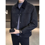 Autumn And Winter Suede Lapel Thickened Jacket