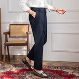 Men's Business Casual High Waisted Pants Slim Fit Trousers