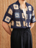 Knitted Cuban Collar Beach Casual Loose Cardigan