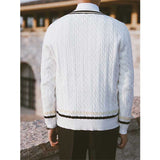Men's Business Casual Vintage Color Block Sweater
