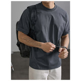 Men's Premium Breathable T-Shirt Soft Solid Color Crew Neck Casual Tee