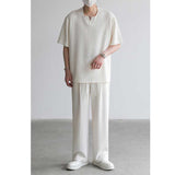 Loose V-neck T-shirt