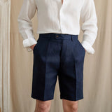 Breathable Linen Elastic High-Waisted Casual Shorts