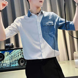 Men's Summer Casual Stitching Business Shirt