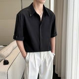 Drapey Casual Ice-Silk Short-Sleeve Shirt
