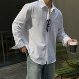 Loose-Fit Long-Sleeve Linen Shirt