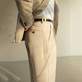 High Waist Straight No Ironing Wide Leg Trousers