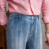 Mens Vintage Jeans Straight Leg Lounge Pants