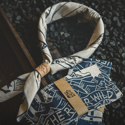 Vintage Nautical Pattern Square Scarf