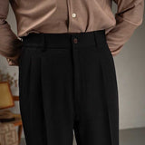 High Waist Straight No Ironing Wide Leg Trousers