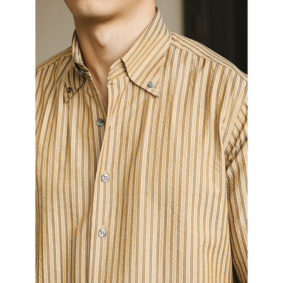 Business Striped Button-down Shirt