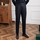 Herringbone Warm Retro Casual Wool Trousers