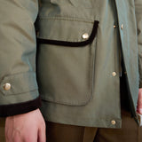 British Vintage Gradient Twill Gabardine Cotton Blend Waterproof Jacket
