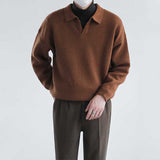 Men's British Casual Business Loose Lapel Sweater