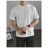 Men's Premium Breathable T-Shirt Soft Solid Color Crew Neck Casual Tee