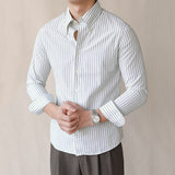 Striped Slim Lapel Shirt