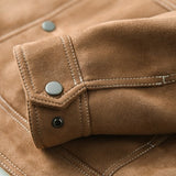 Men's Faux Sherpa Lined Jacket, Vintage Warm Winter Coat, Retro Casual Fleece Outerwear