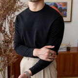 Men's Retro Casual Round Neck Long Sleeve Top