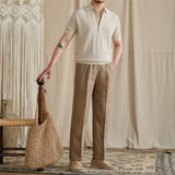 Slim-Fit Linen-Lyocell Polo Shirt