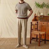 Summer Casual Knitted Round Neck T-shirt