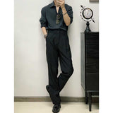 Korean Style Straight-leg Casual Trousers