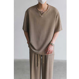 Loose V-neck T-shirt