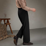 High Waist Straight No Ironing Wide Leg Trousers