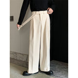 Men's Straight Casual Thickened Floor-length Wide-leg Pants