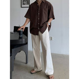 Retro Linen Short-Sleeve Shirt