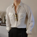 Men's Cotton and Linen Casual Loose Shirt