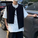 Irregular Loose Shorts Vest Suit