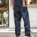 Distressed Straight Casual Suspenders Overalls