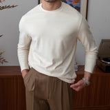 Men's Retro Casual Round Neck Long Sleeve Top