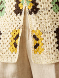 Knitted Cuban Collar Beach Casual Loose Cardigan