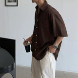 Retro Linen Short-Sleeve Shirt