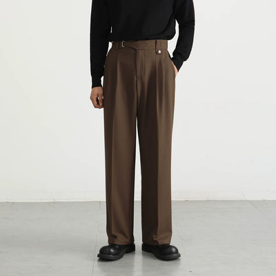 Italian Casual Straight-leg Loose Trousers