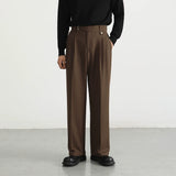 Italian Casual Straight-leg Loose Trousers