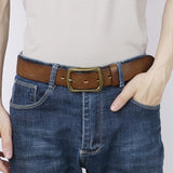 Vintage Handmade Pleated Pin Buckle Belt