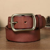 Vintage Handmade Pleated Pin Buckle Belt