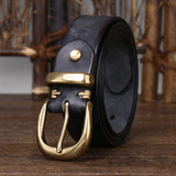 Genuine Leather Buckle Vintage Distressed Belt